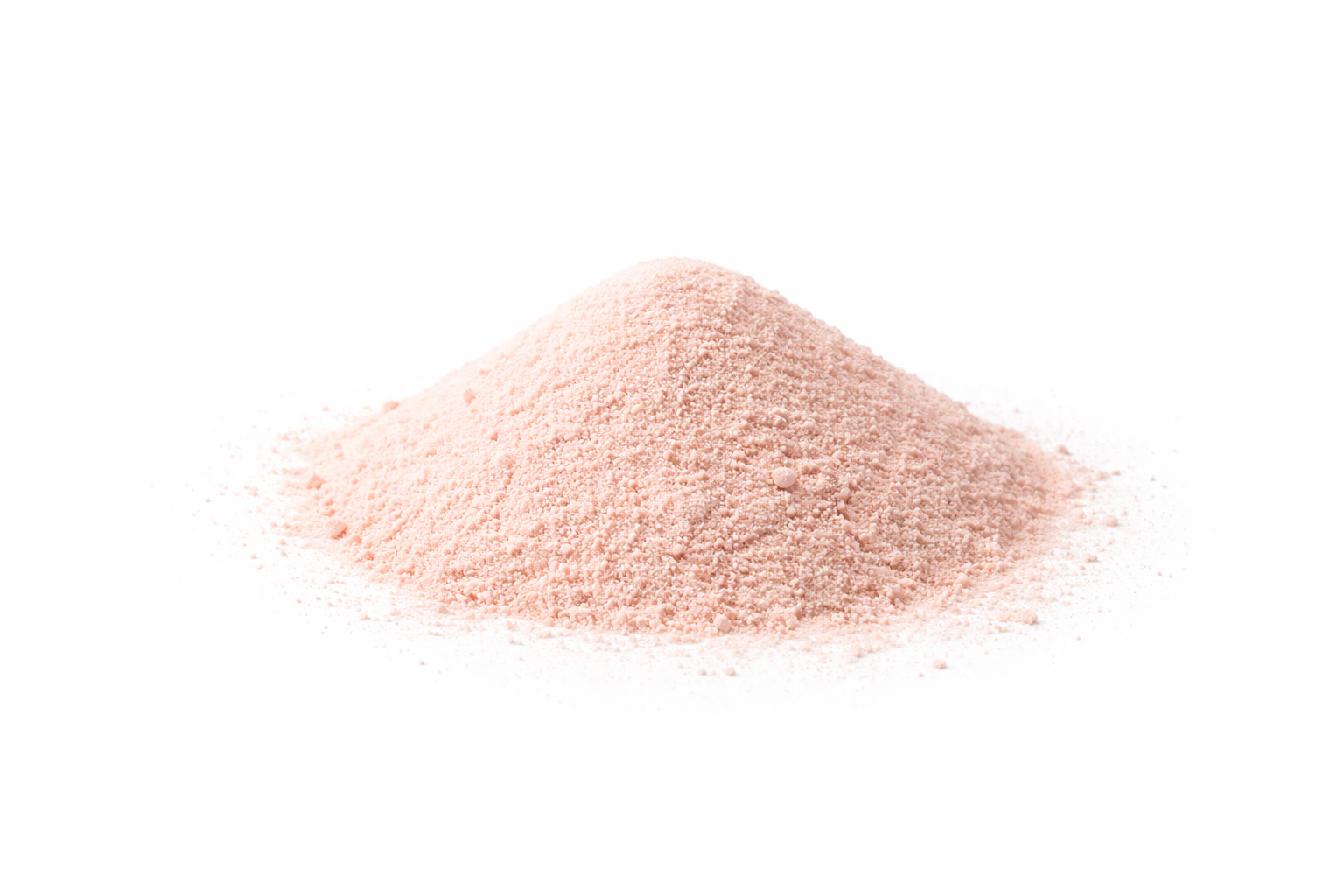Pink powder on a white background